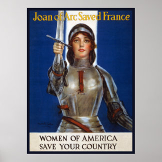Póster Héroe nacional de Juana de Arco