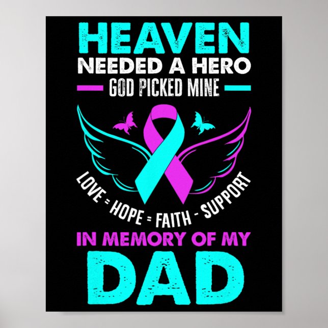 Póster Héroe necesitado del cielo, Dios eligió a mi papá  (Frente)