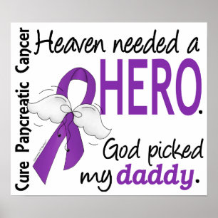 Póster Héroe necesitado en el cielo papi Cáncer de páncre