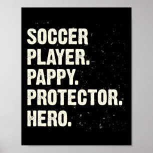 Póster Héroe Protector Jugador de Fútbol Pappy Amante del