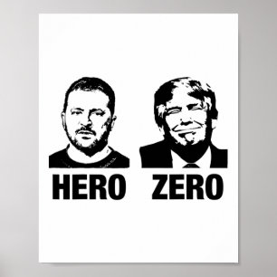 Póster Héroe Zelensky Cero Trump Apoya a Ucrania Soporte