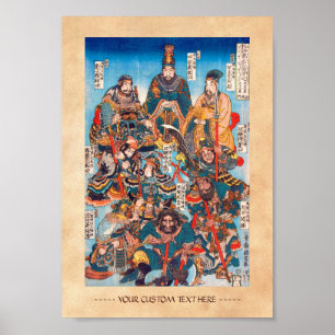 Póster Héroes legendarios de Suikoden Utagawa Kuniyoshi