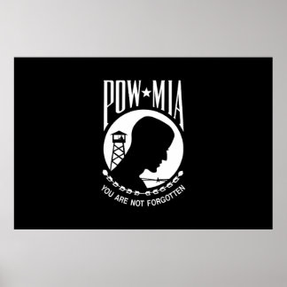 Póster Héroes Militares Estadounidenses P.O.M. Prisionero