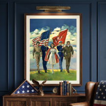 Héroes Patrióticos Vintage, Personal Militar Orgul