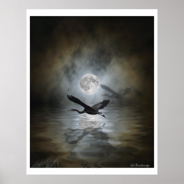 Póster "Heron Moon" Art Print Poster (Frente)