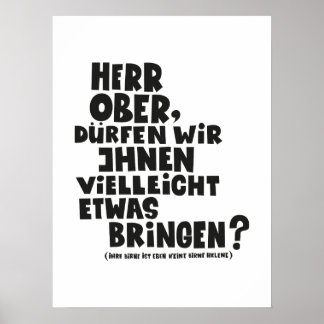Póster Herr Ober -Pappa Ante Portas - Loriot   Herr Ober