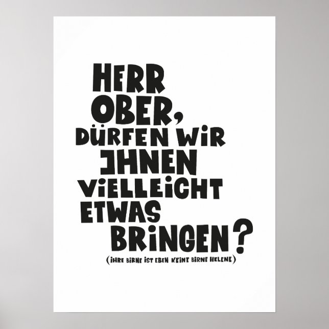 Póster Herr Ober -Pappa Ante Portas - Loriot   Herr Ober (Frente)