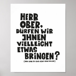 Póster Herr Ober - Pappa Ante Portas - Loriot Herr Ober