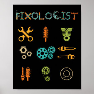 Póster Herramienta mecánica de regalo para el fixólogo 