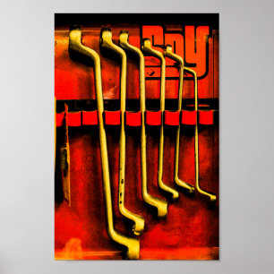 Póster Herramientas Colocación de bicicletas de garaje pa