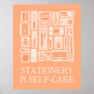 Póster Herramientas creativas de Naranja Peach Ilustracio