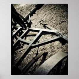 Póster Herramientas de granja de vintage