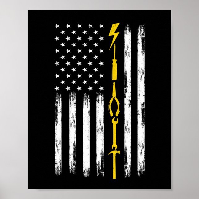 Póster Herramientas de la bandera estadounidense para los (Frente)