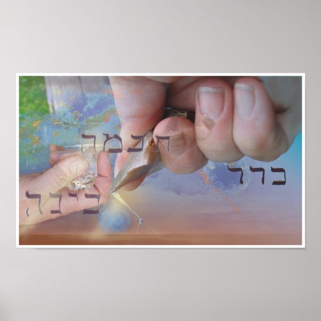 Póster Herramientas de piedra antiguas (Frente)