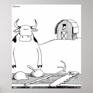 Póster Herramientas de vaca recortadas HQ