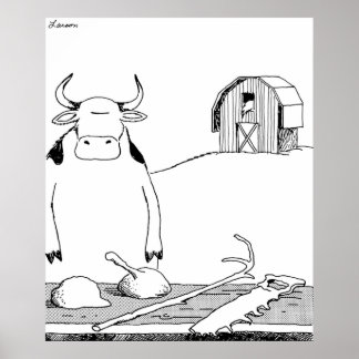 Póster Herramientas de vaca recortadas HQ