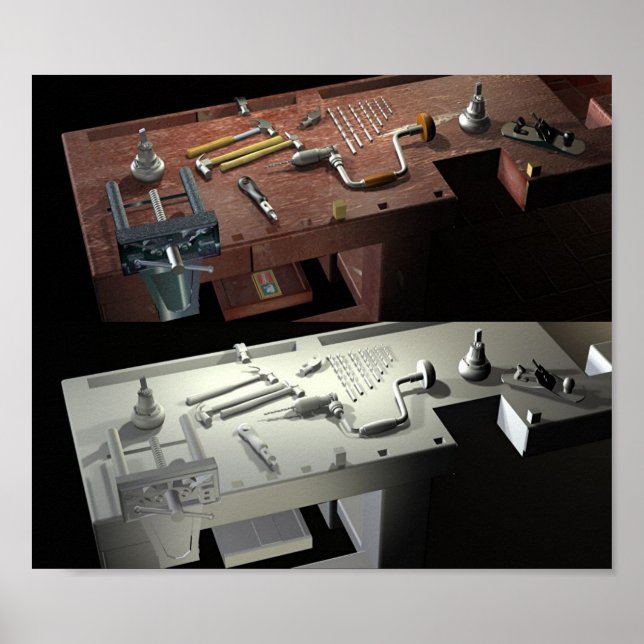 Póster Herramientas nuevas del bloque antiguo (Frente)