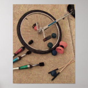 Póster herramientas que hacen juegos malabares