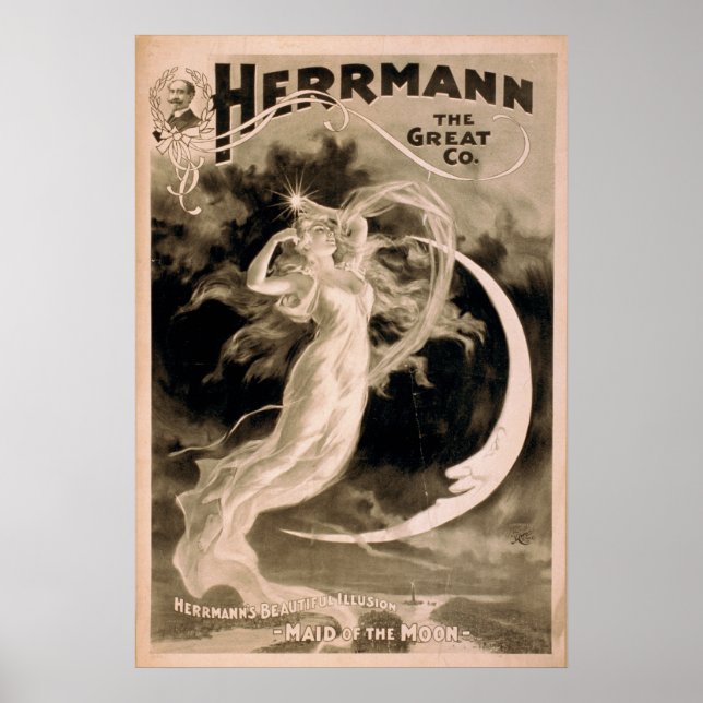 Póster HERRMANN, el gran Poster ilusionista de VAUDEVILLE (Frente)