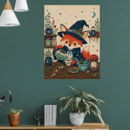 Póster Hervidor de té de zorra bruja