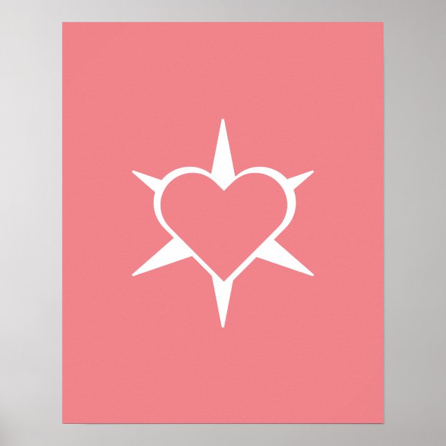 Póster Herz Heart Coeur Cuore Star Starlet Sternchen Ster (Frente)