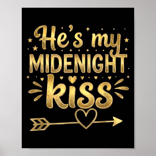 Póster He's My Midnight Kiss Happy New Year Matching Coup (Frente)