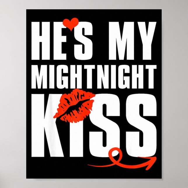 Póster He's My Midnight Kiss Happy New Year Matching Funn (Frente)