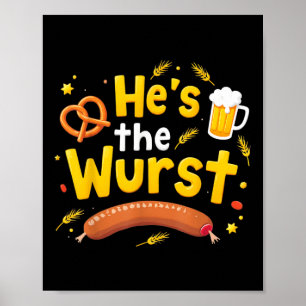 Póster Hes The Wurst Funny Parejas Coincidiendo Con El Ch