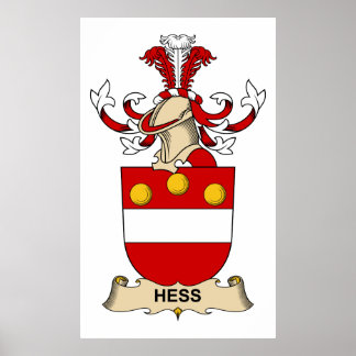 Póster Hess Family Crest