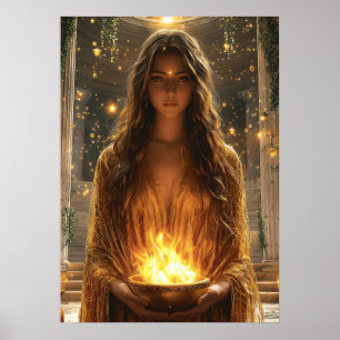 Póster Hestia, Diosa del Hogar - Guardiana