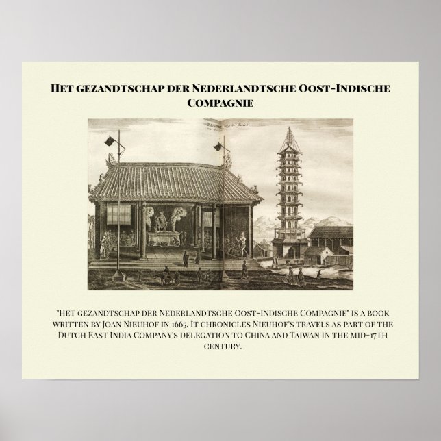 Póster Het gezandtschap der Nederlandtsche Oost-Indische (Frente)