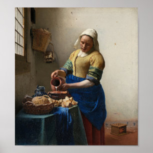Póster Het Melkmeisje, Johannes Vermeer