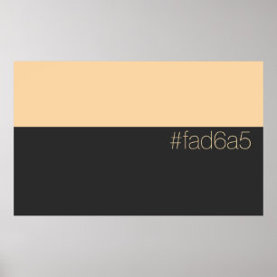 Póster Hex FAD6A5 Naranja Melocotón Pálido Cálido Minimal