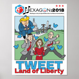 Póster Hexagon 2018: Tierra de la libertad en Twitter