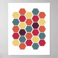 Hexágono geométrico moderno y colorido