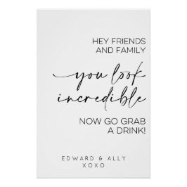 Póster Hey Amigos Y Familia, Pareces Increíble