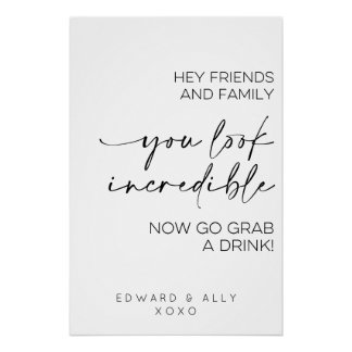 Póster Hey Amigos Y Familia, Pareces Increíble