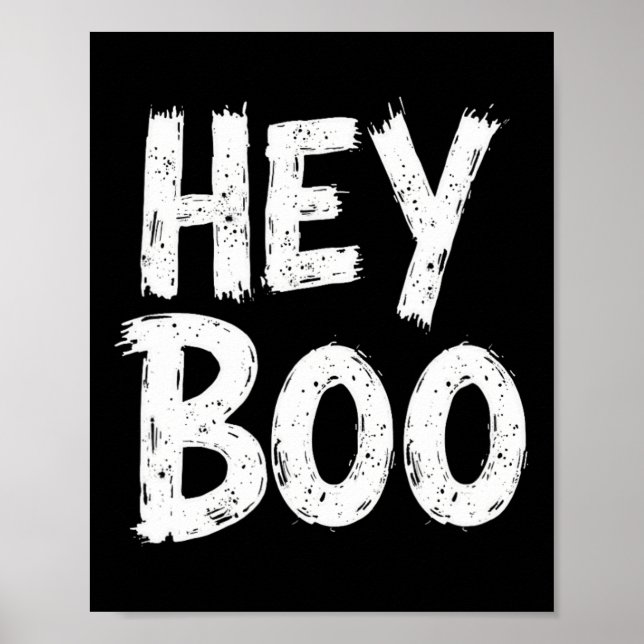 Póster Hey Boo Funny Halloween Ghost (Frente)