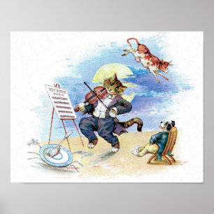 Póster Hey, Diddle Diddle Nursery Rhyme