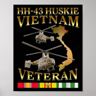 Póster Hh 43 Huskie Helicopter Vietnam Veteran Hh-43 Viet