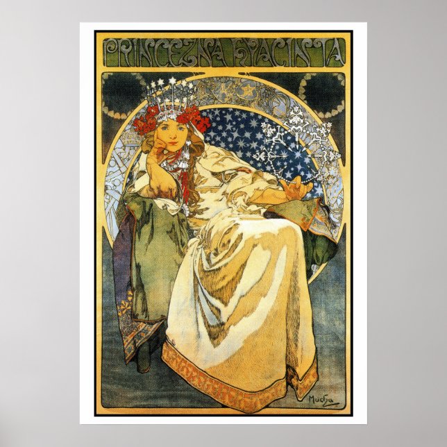 Póster Hiacinth Princesa Mucha 20 por 28 (Frente)
