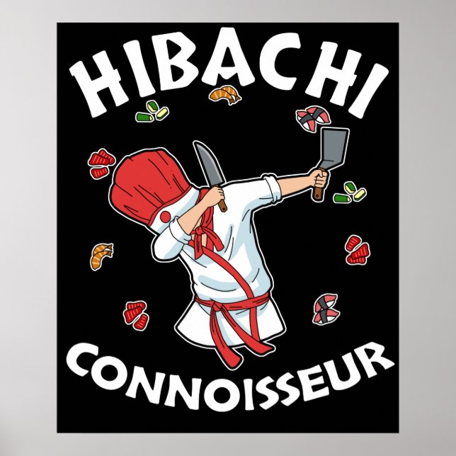 Póster Hibachi Connoisseur Hibachi Grill Gift Hibachi (Frente)