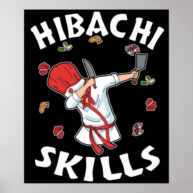 Póster Hibachi Lover Hibacl Chef Gift Men Hibachi (Frente)