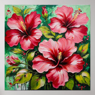 Póster Hibisco en Flor – Floral Tropical