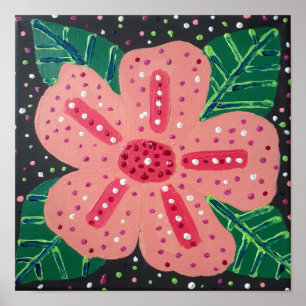 Póster Hibiscus Tropical Pink