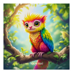 Póster Híbrido de Fantasy Cute mitad Ferret