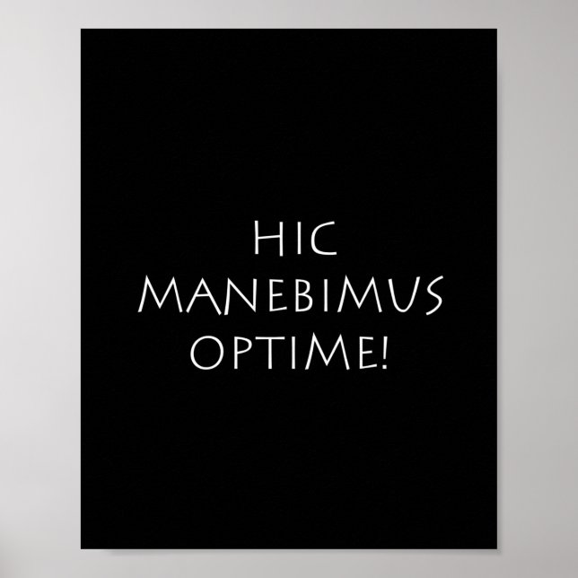 Póster Hic manebimus optime (Frente)