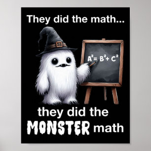 Póster Hicieron la matemática monstruosa Yeti Té divertid