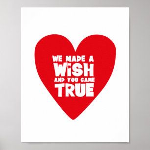 Póster HICIMOS UN DESEO Corazón de Amor