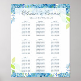 Póster Hidrangea azul Boda sofisticado